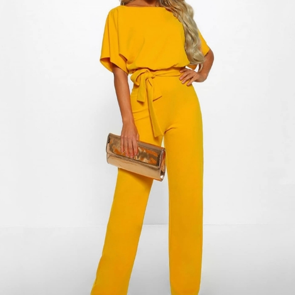 NWT ZZSRJ Fashion Summer Black Jumpsuit Women's Elegant Long Plus Size Black - Picture 4 of 6